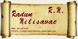 Radun Milisavac vizit kartica
